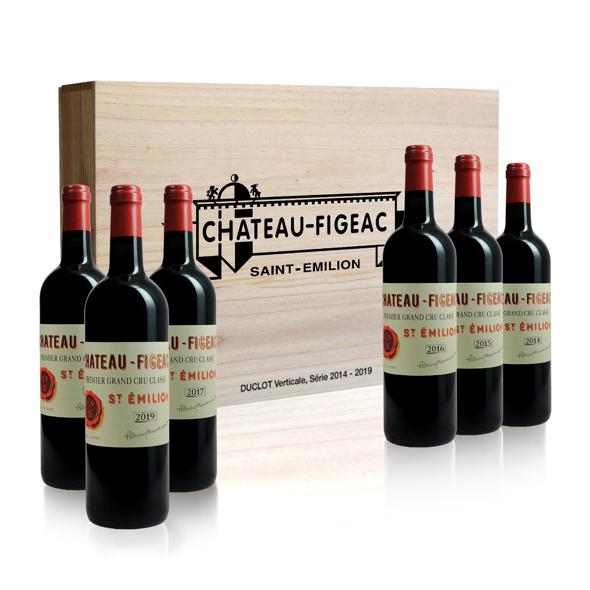 Bordeaux Château Figeac Verticale série 2014-2019    2019