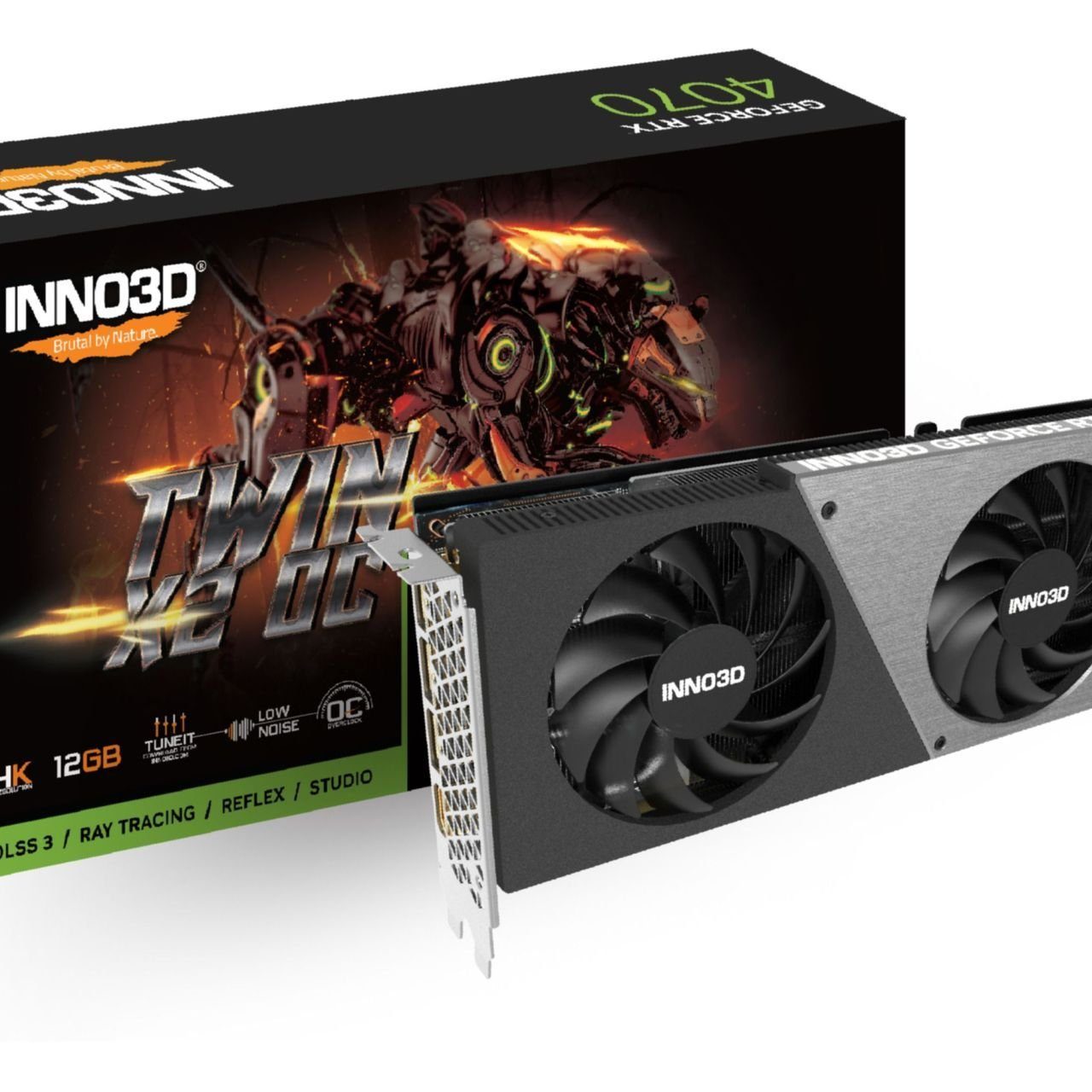 Inno3D GeForce RTX 4070 N40702-126XX-185252N Grafikkarte (12 GB, GDDR6)
