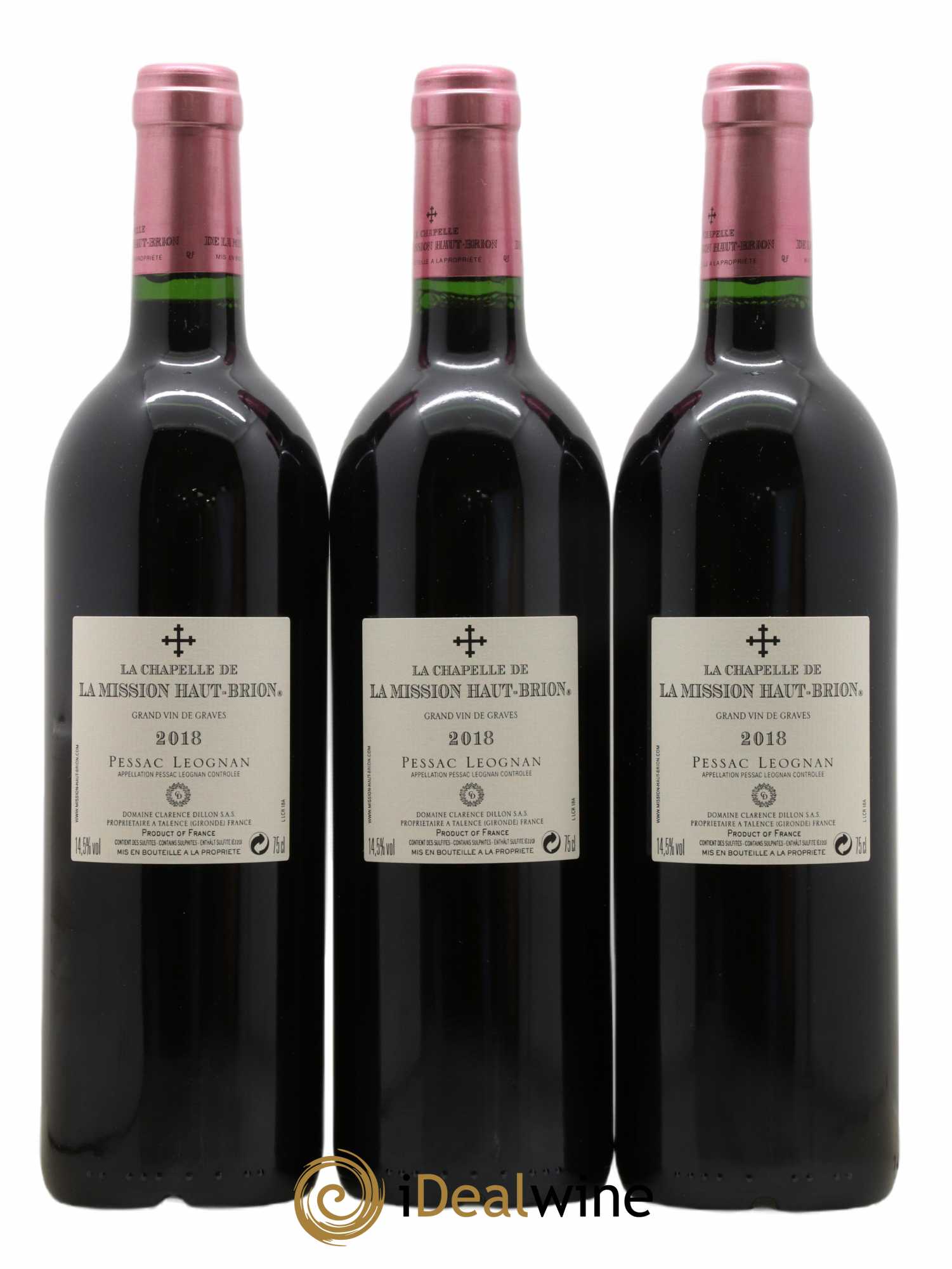 La Chapelle de La Mission Haut-Brion Second Vin  2018 - Lot de 6 Bouteilles