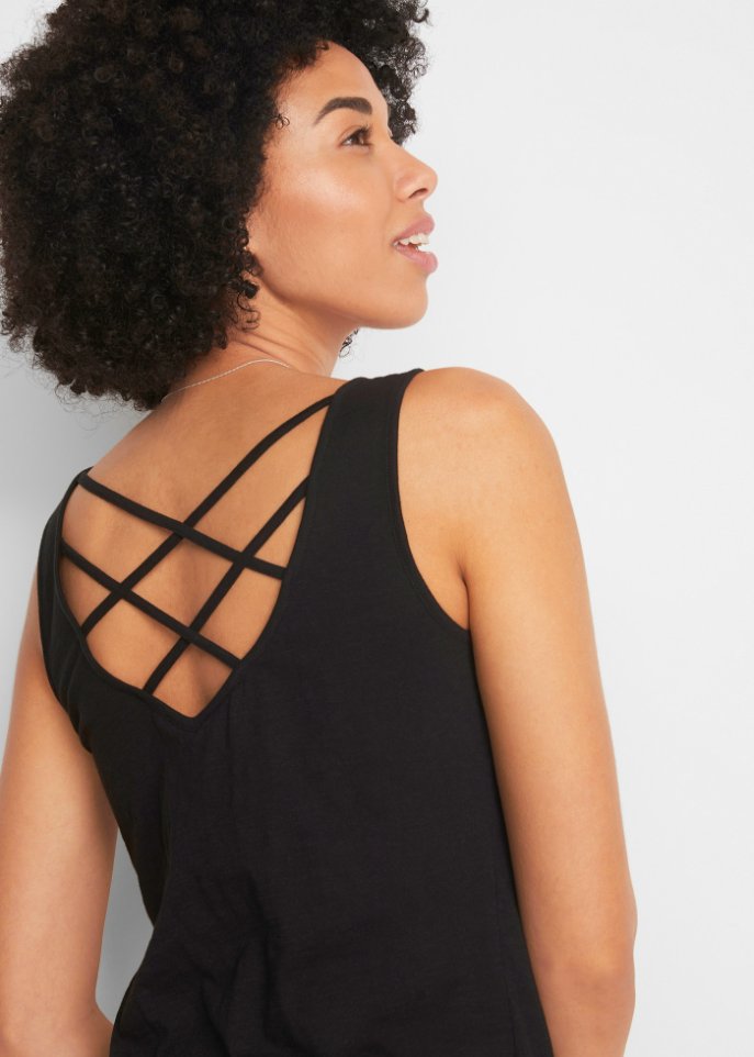 Jersey-Top mit Rückendetail