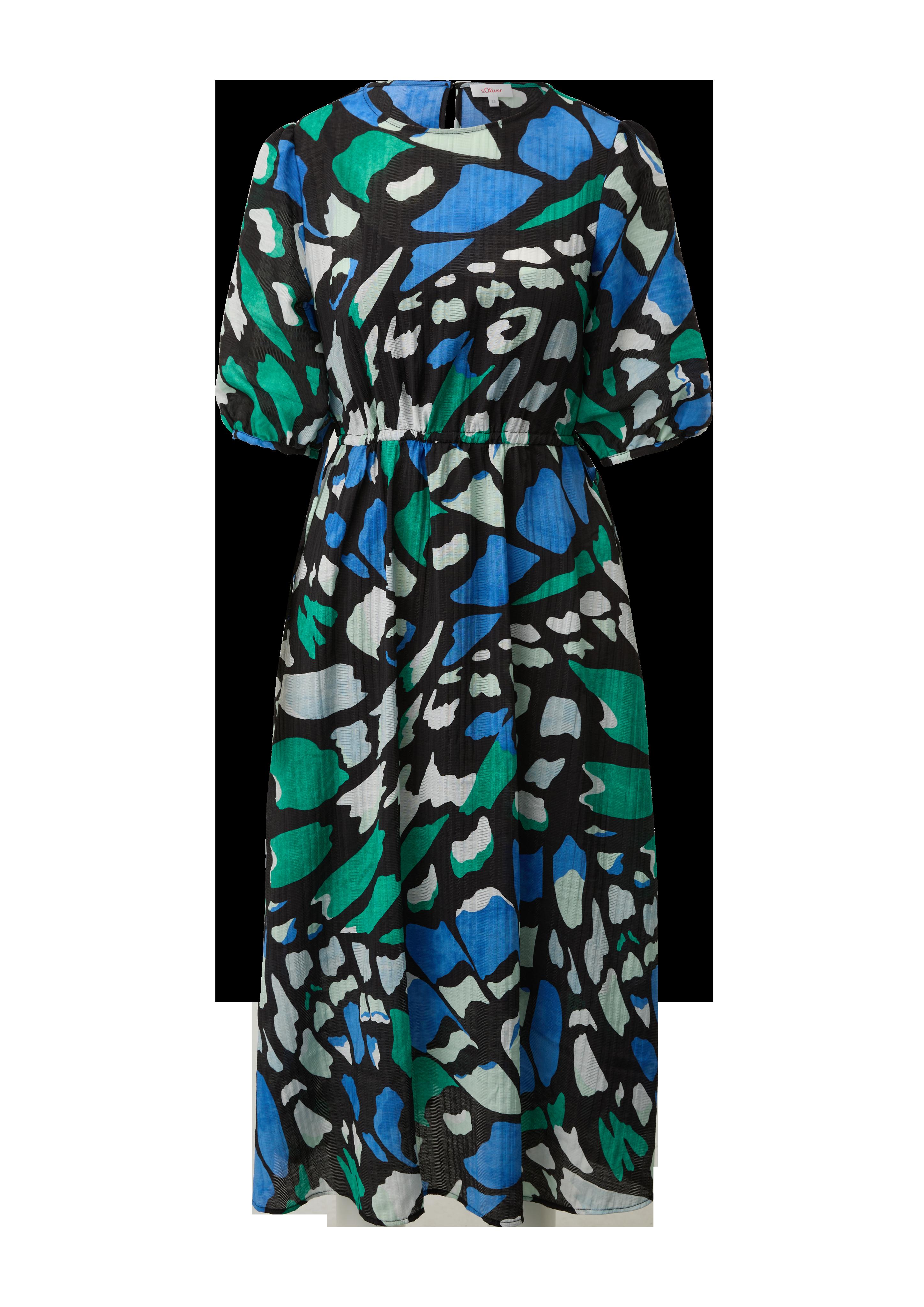 Viskosekleid mit Allover-Muster  2128417-99B0