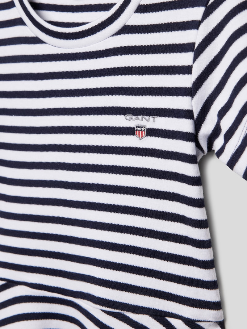 Shirtkleid aus Baumwolle in marineblau
