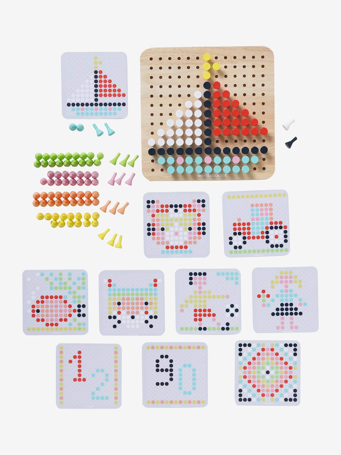 Jeu de mosaïque en bois FSC® multicolore