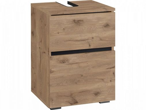 Home affaire Waschbeckenunterschrank Wisla Siphonausschnitt, Tür Push-to-open-Funktion, Breite 40 cm, Höhe 55 cm
