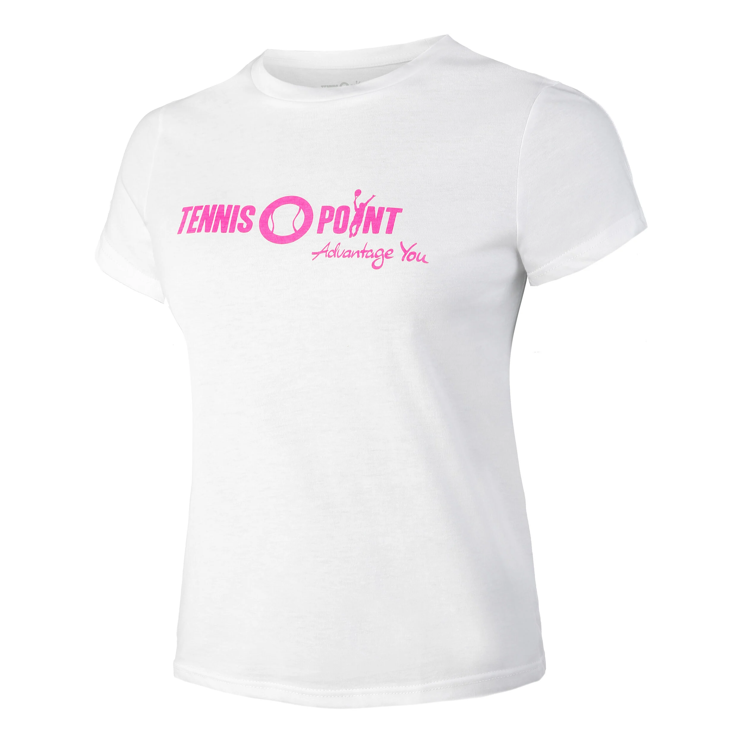 Logo T-Shirt Damen - Weiß, Pink