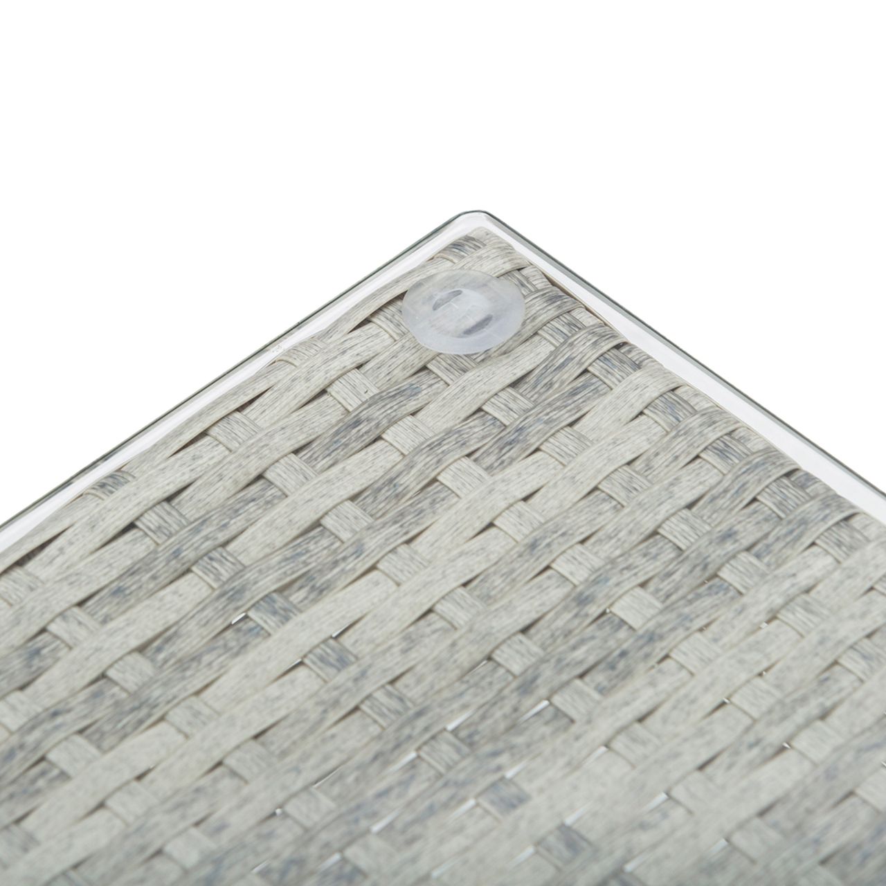 Outsunny 3-tlg. Luxus Gartengarnitur Polyrattan Garten Sitzgruppe mit Ablagen