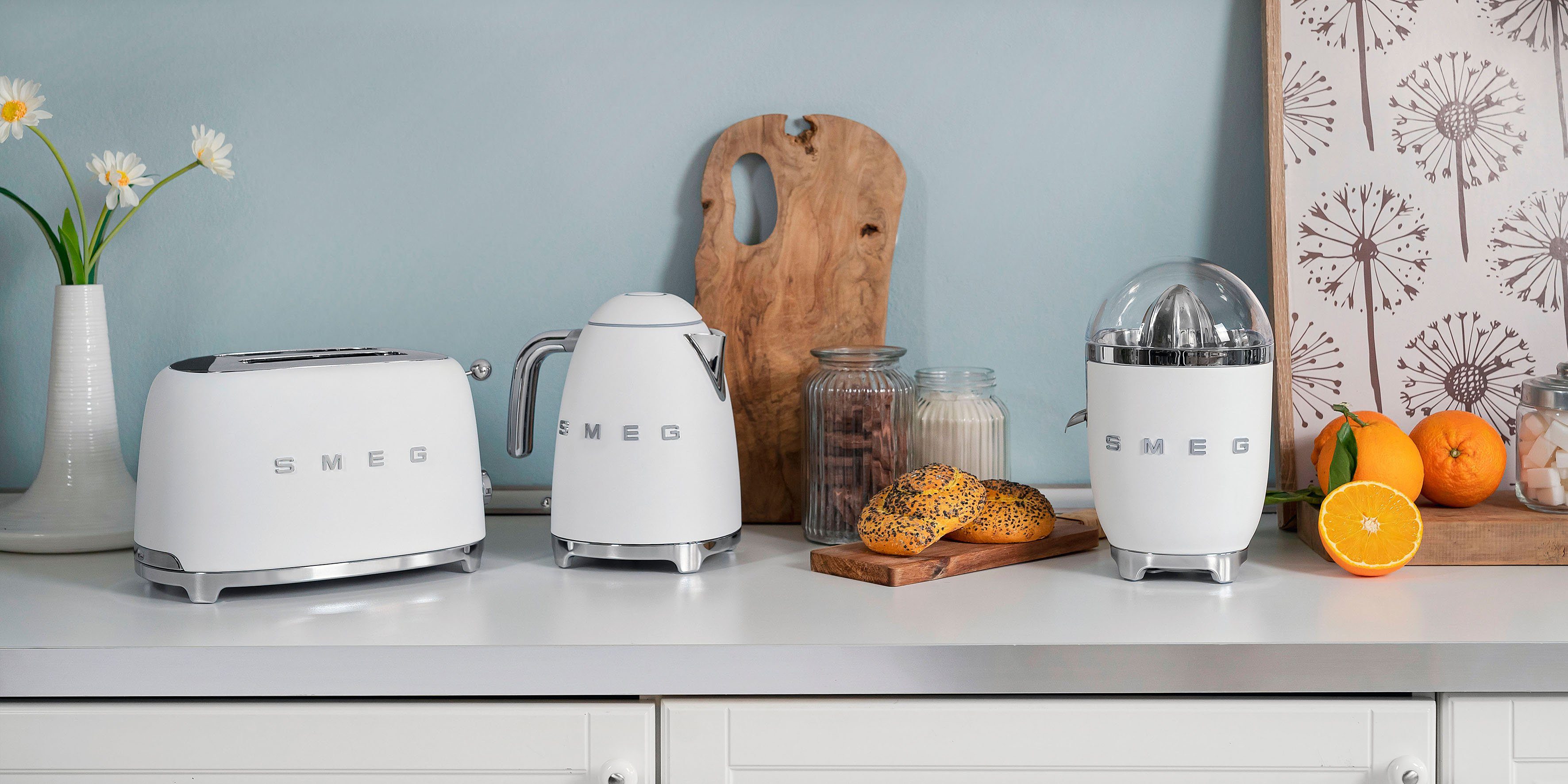 Smeg Zitruspresse CJF01WHMEU Weiß Matt, 70 W