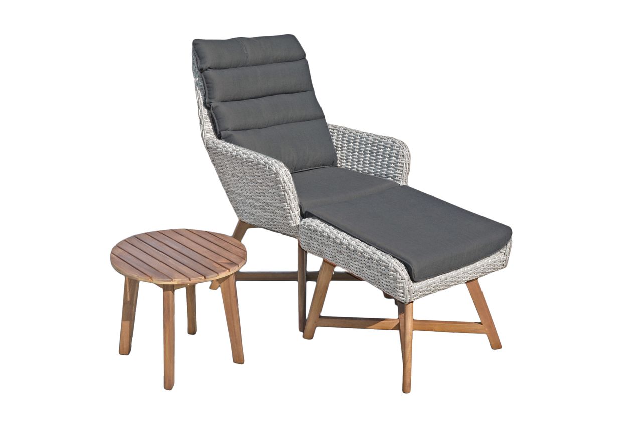 Garden Pleasure Lounger-Set CALVIA, grau