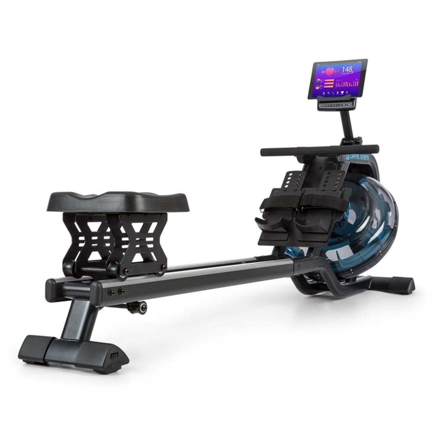 Capital Sports Rudermaschine Flow M2 Wasserrudergerät inkl. Trainingscomputer bis 150 kg