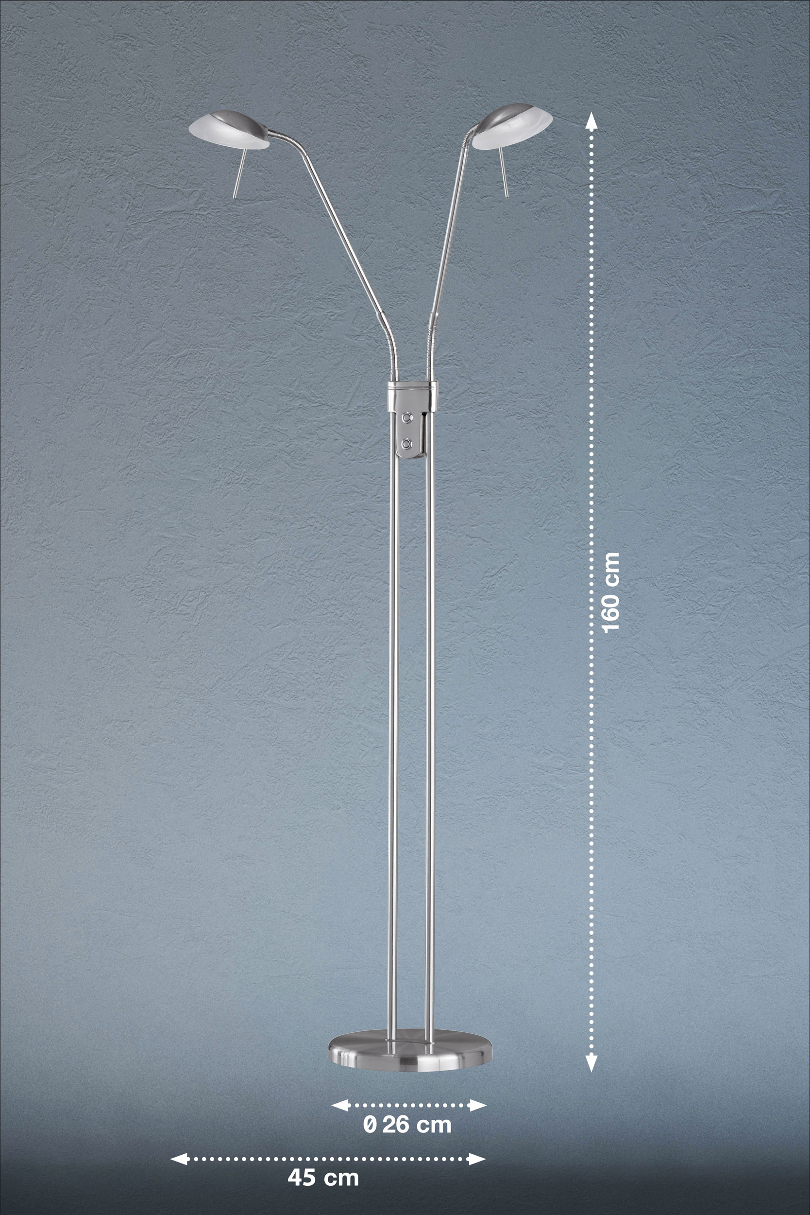 Fischer & HonselLED-Stehleuchte 2flg