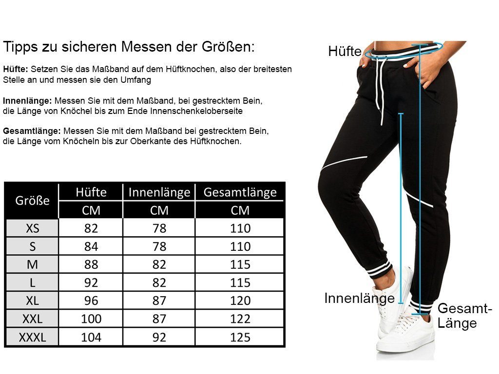 L.gonline Freizeitanzug Damen Jogginganzug, mit Kapuze und Bündchen, Trainingsjacke und (Packung, 2-tlg), Fitness Freizeit Casual