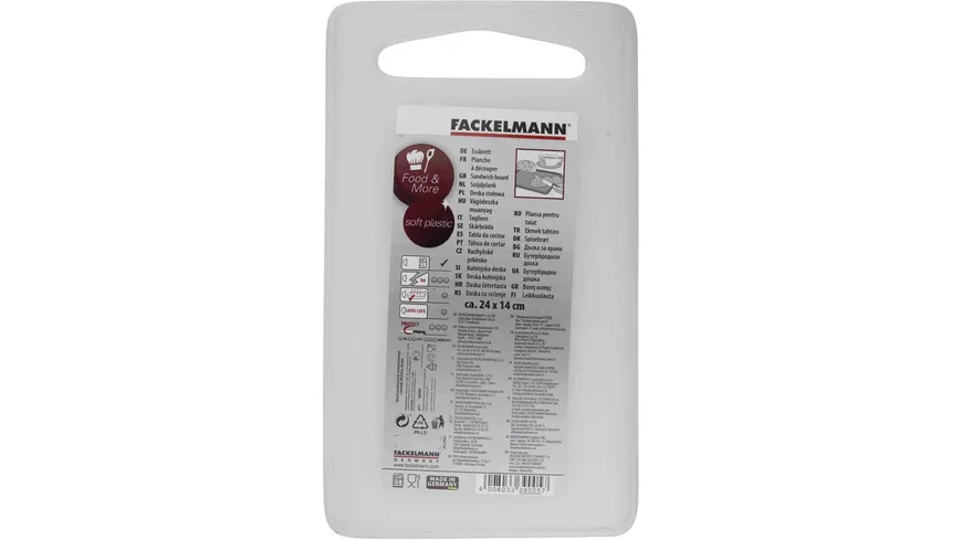 FACKELMANN Essbrettchen Transparent 24 x 12 cm