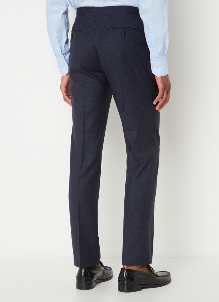 Pantaloni Reiss Dunn Cross Slim Fit din lână cu buzunare cu fermoar.