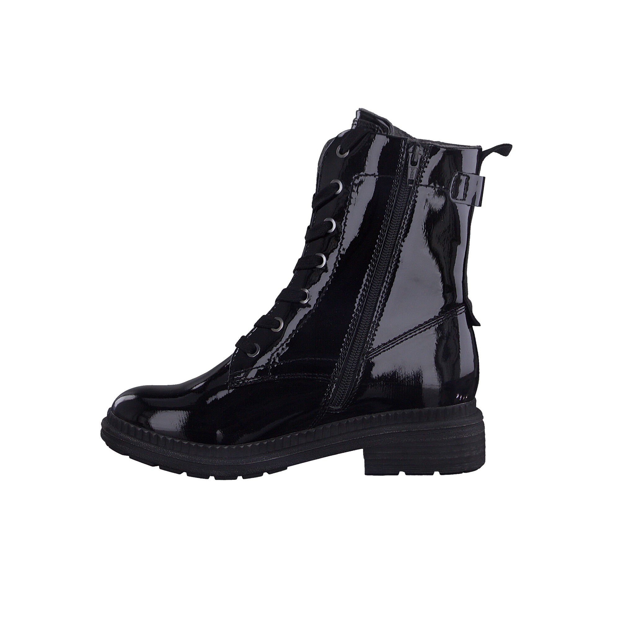 Bottines à lacets vernis