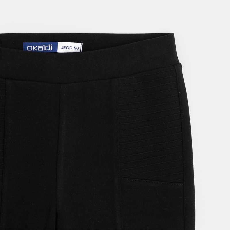 Legging en jersey milano uni noir fille
