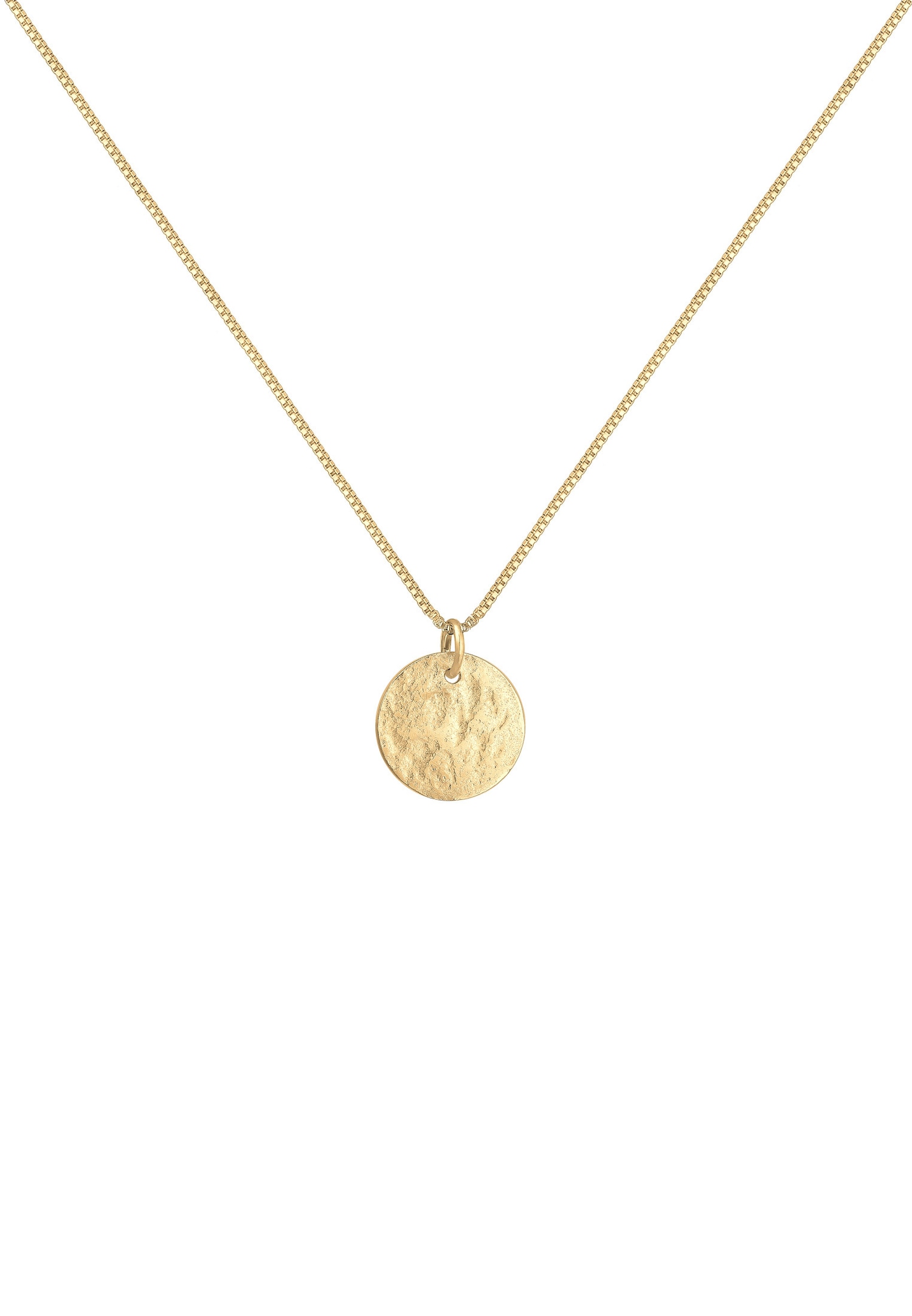 Elli Women's Hammered Plaque Pendant in 925 Sterling Silver