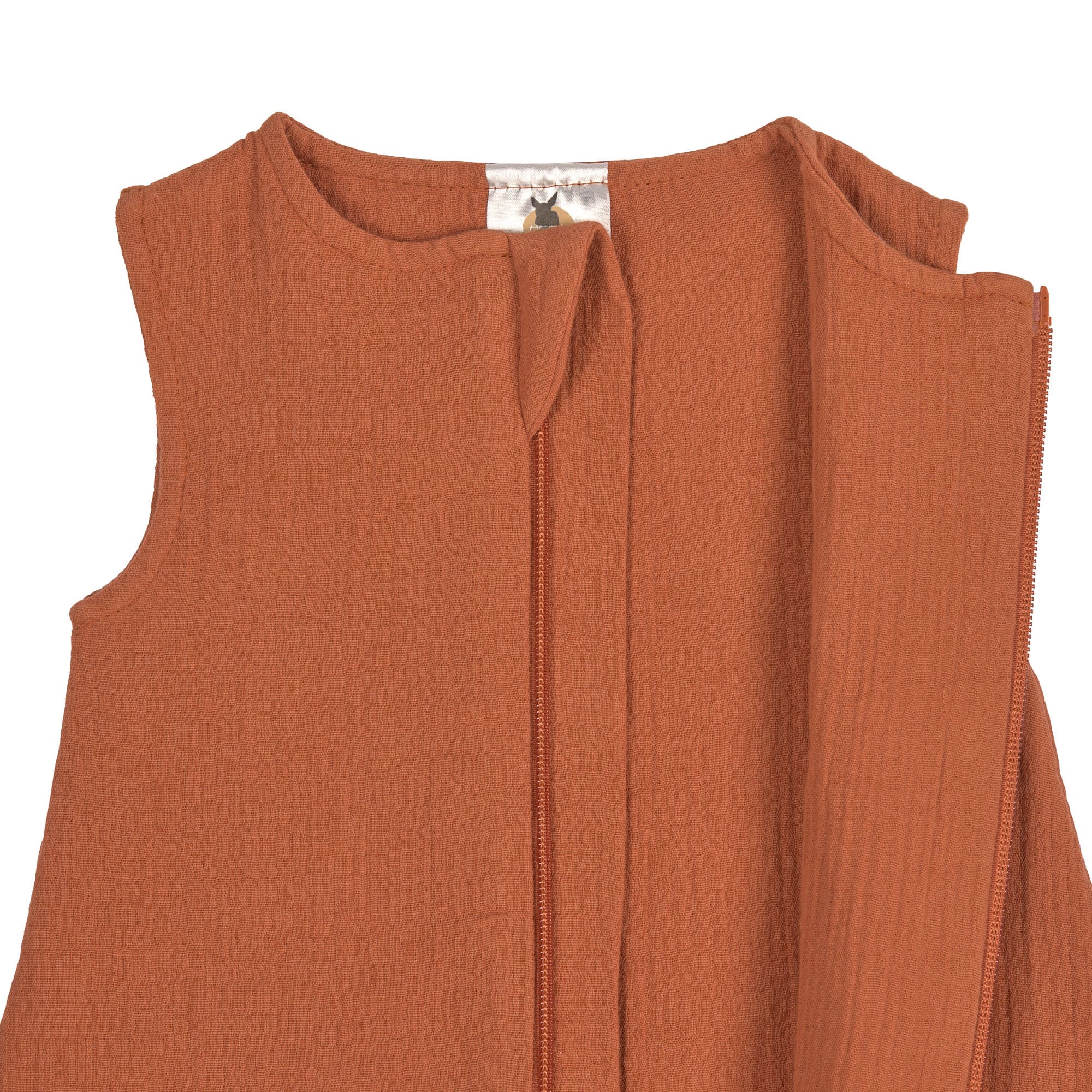 Baby Sommerschlafsack Tog 1 - Bio Baumwolle, Rostrot