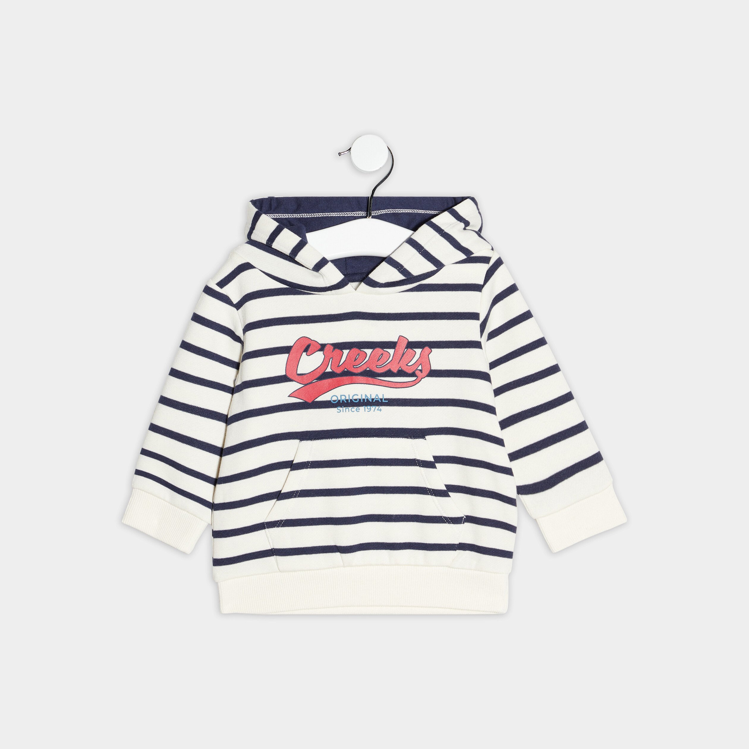 Sweat à capuche hoodie Creeks bleu marine bébé garçon | La Halle