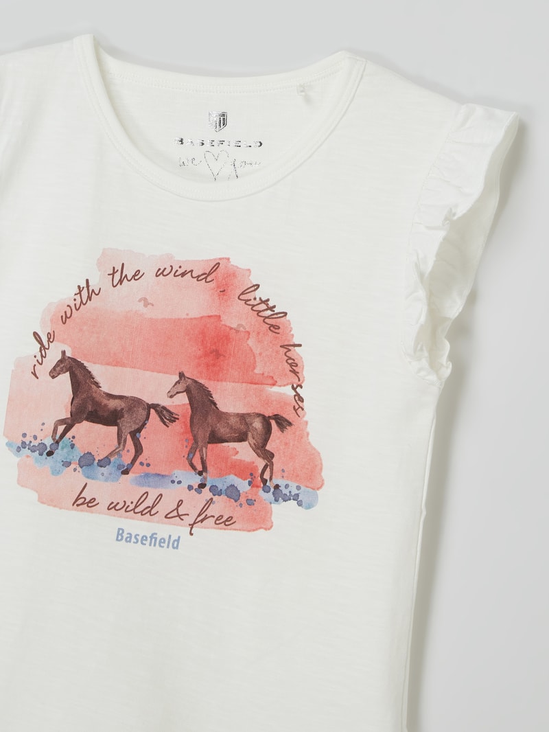 Shirt mit Print in offwhite