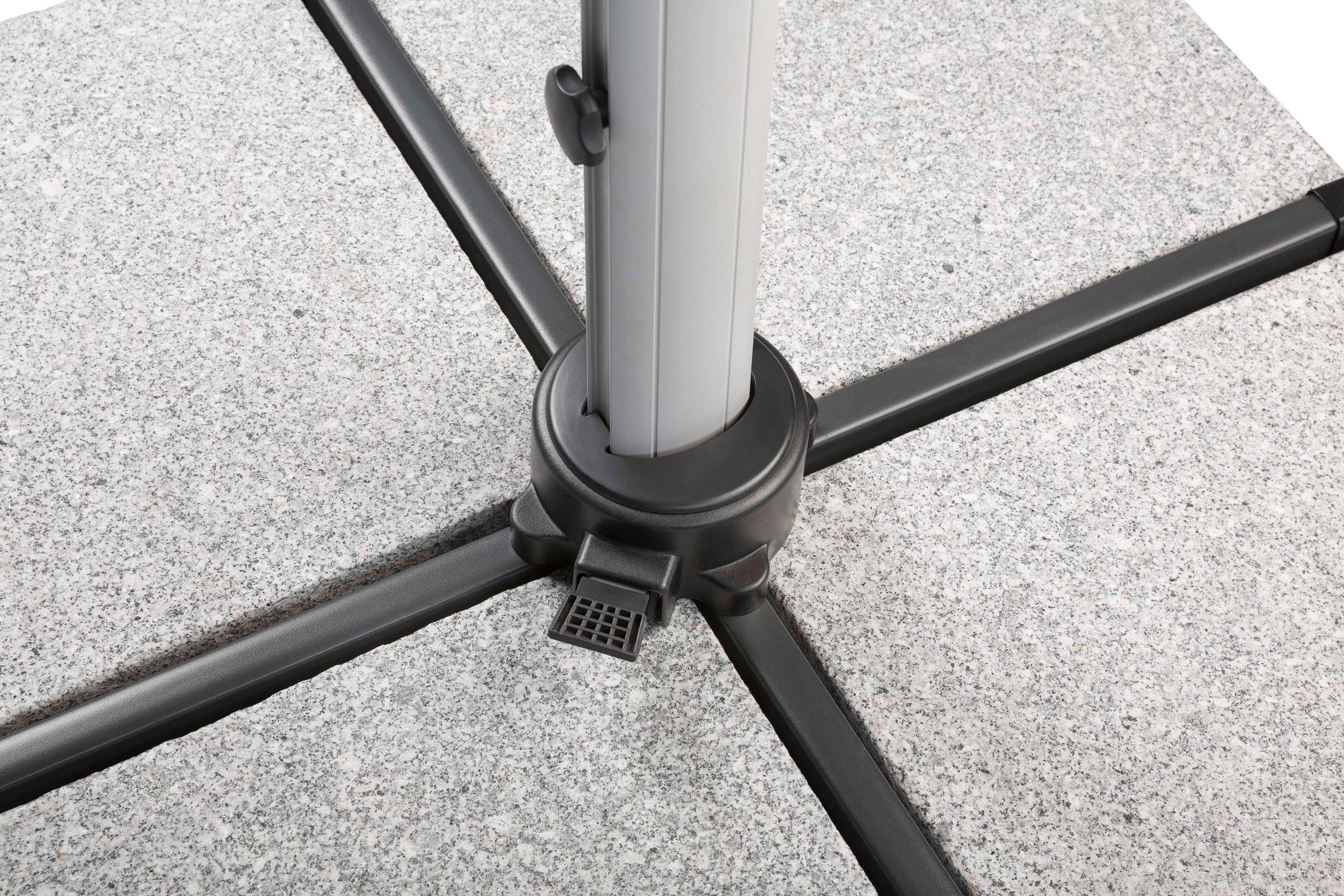 Schneider Schirme Ampelschirm Monaco, LxB: 300x300 cm, mit Schutzhülle und Schirmständer, ohne Wegeplatten