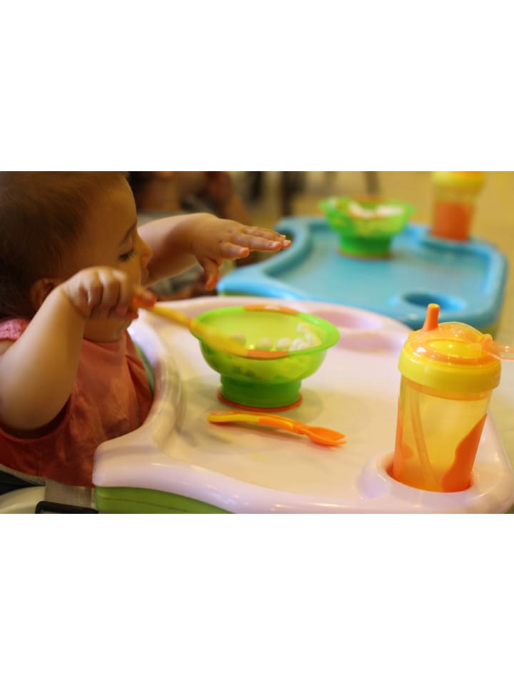 Vital Baby Unbelievabowl Schüssel mit Saugfuß, Deckel  & Löffel orange/grün günstig kaufen onesize
