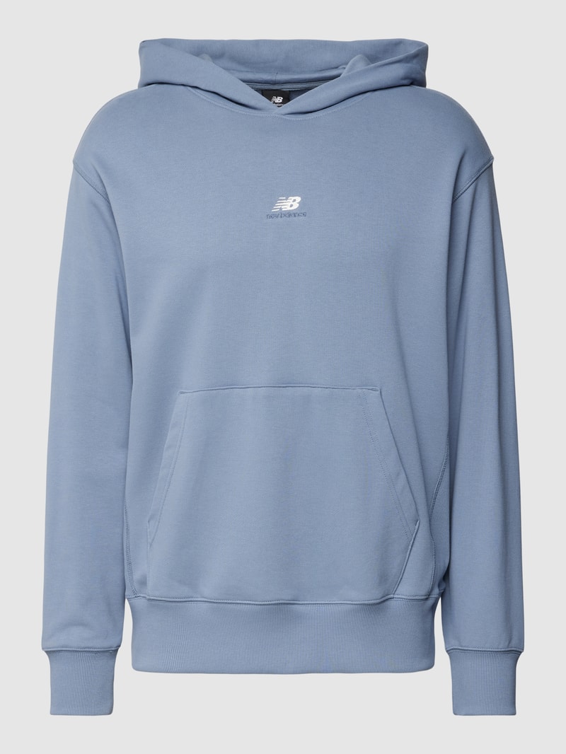 Hoodie mit Känguru-Tasche in rauchblau
