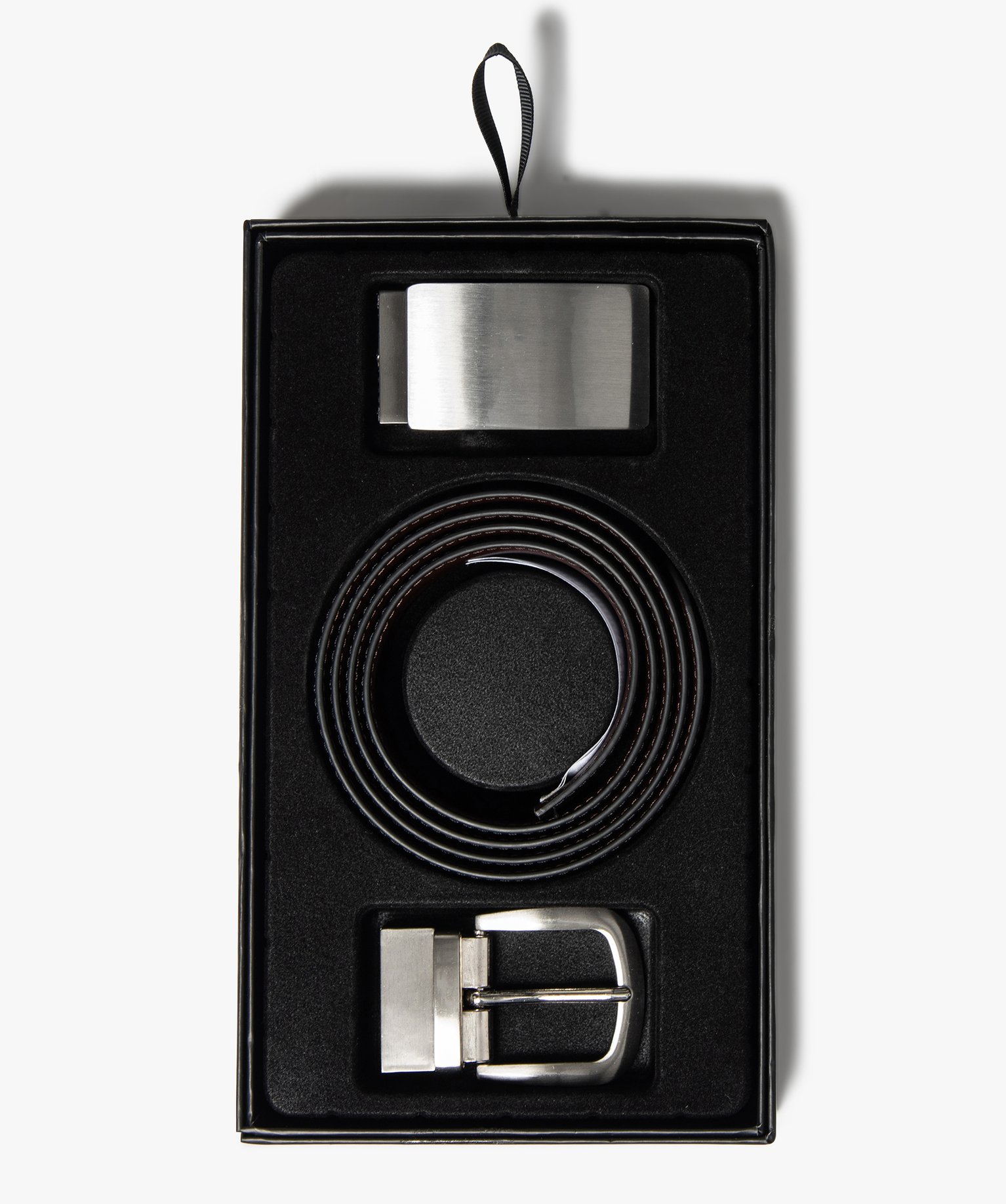 Ceinture homme réversible avec boite cadeau noir | GEMO