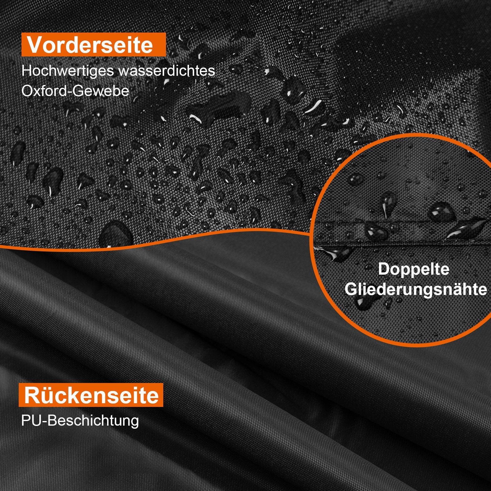 Woltu Gartenmöbel-Schutzhülle (1-St), mit Zugband 420D Oxford-Gewebe, Anti-UV