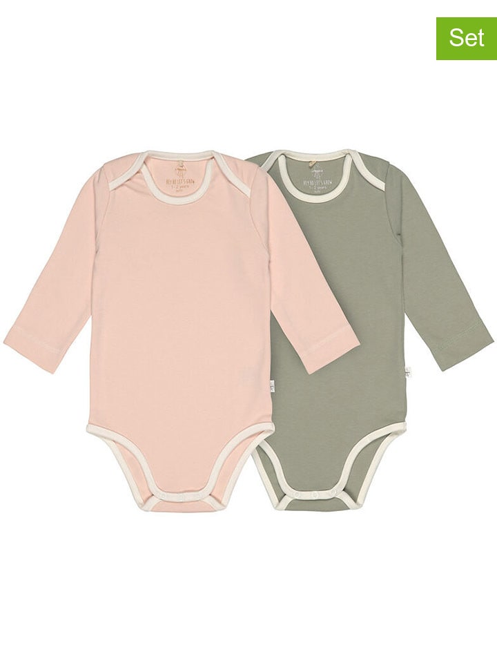 Lässig 2er-Set: Bodys in Khaki/ Rosa günstig kaufen