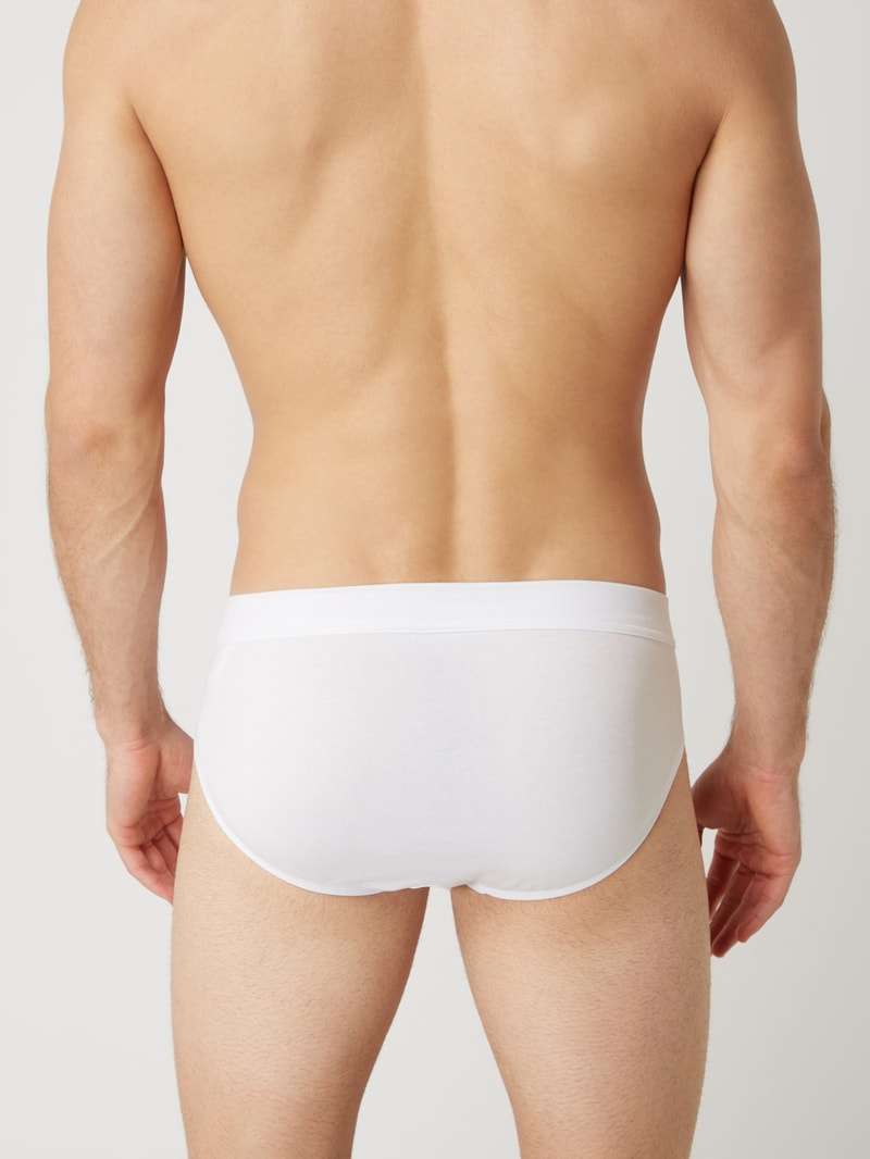 Slip mit Stretch-Anteil im 3er-Pack in weiß