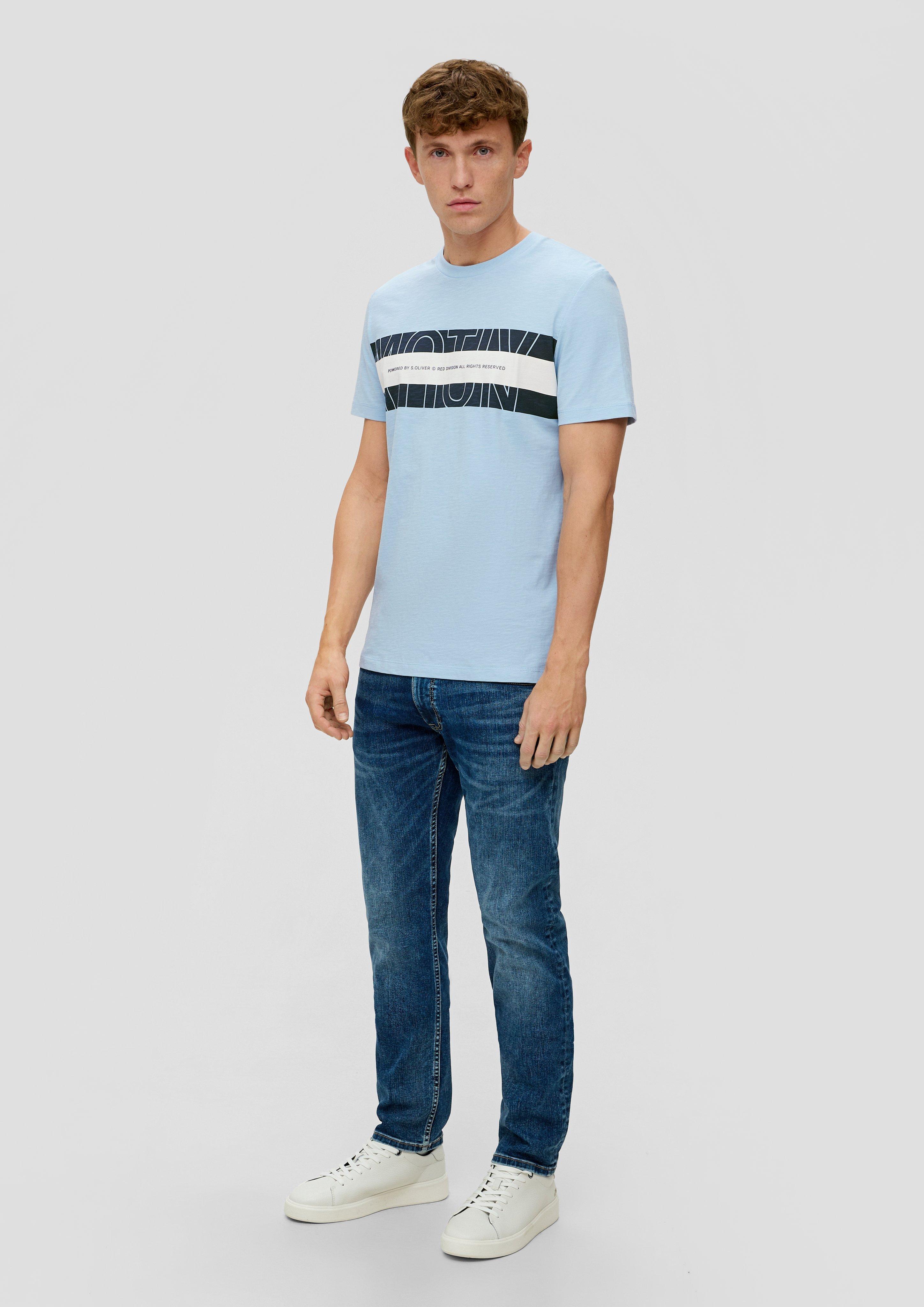 Baumwollshirt mit Frontprint  2141467-50F1