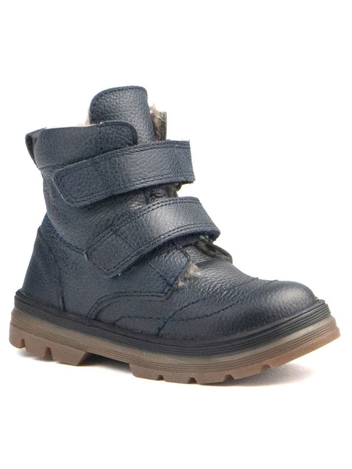 Rap Leder-Winterboots in Dunkelblau günstig kaufen