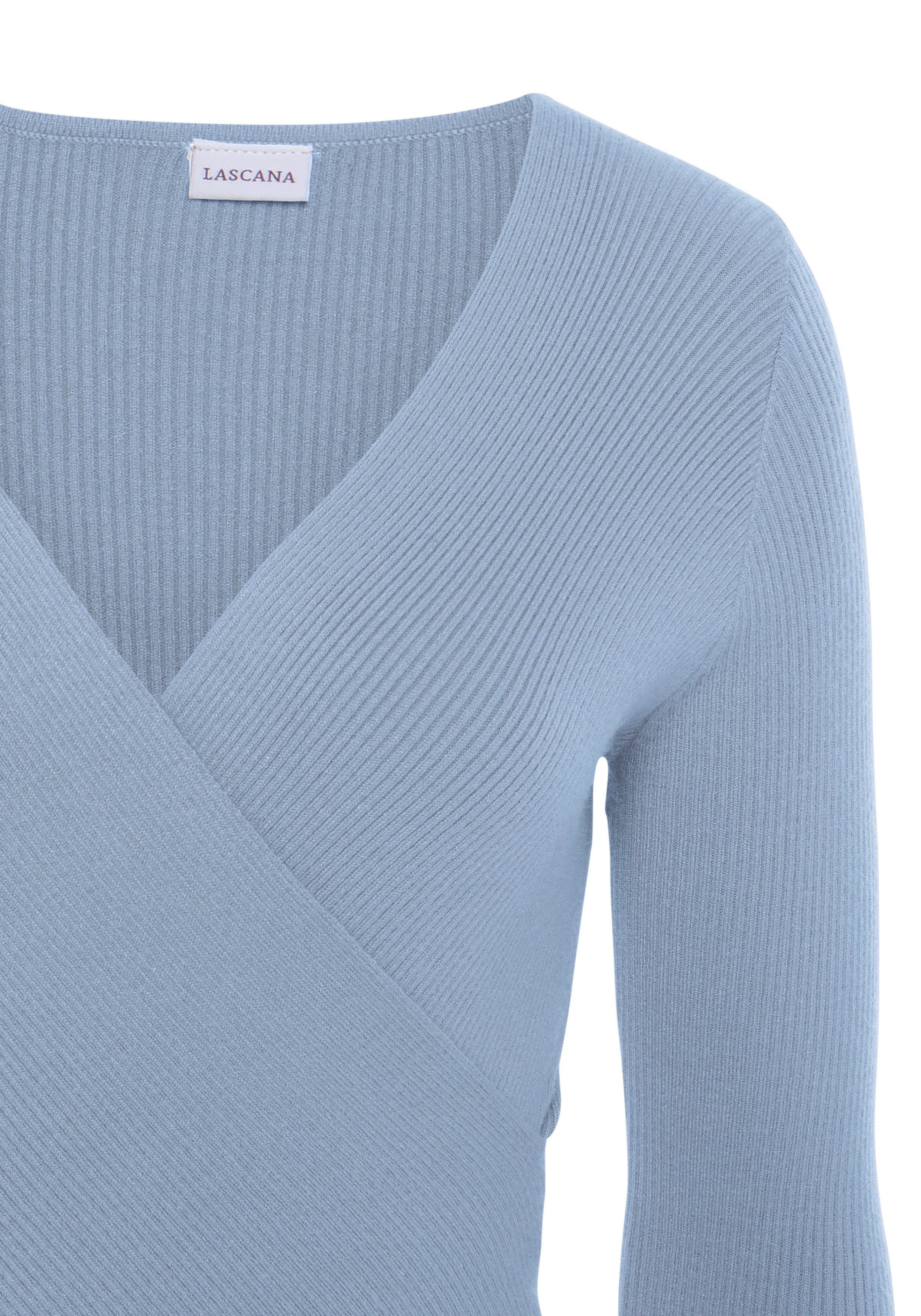 LASCANA Strickpullover aus Rippstrick
