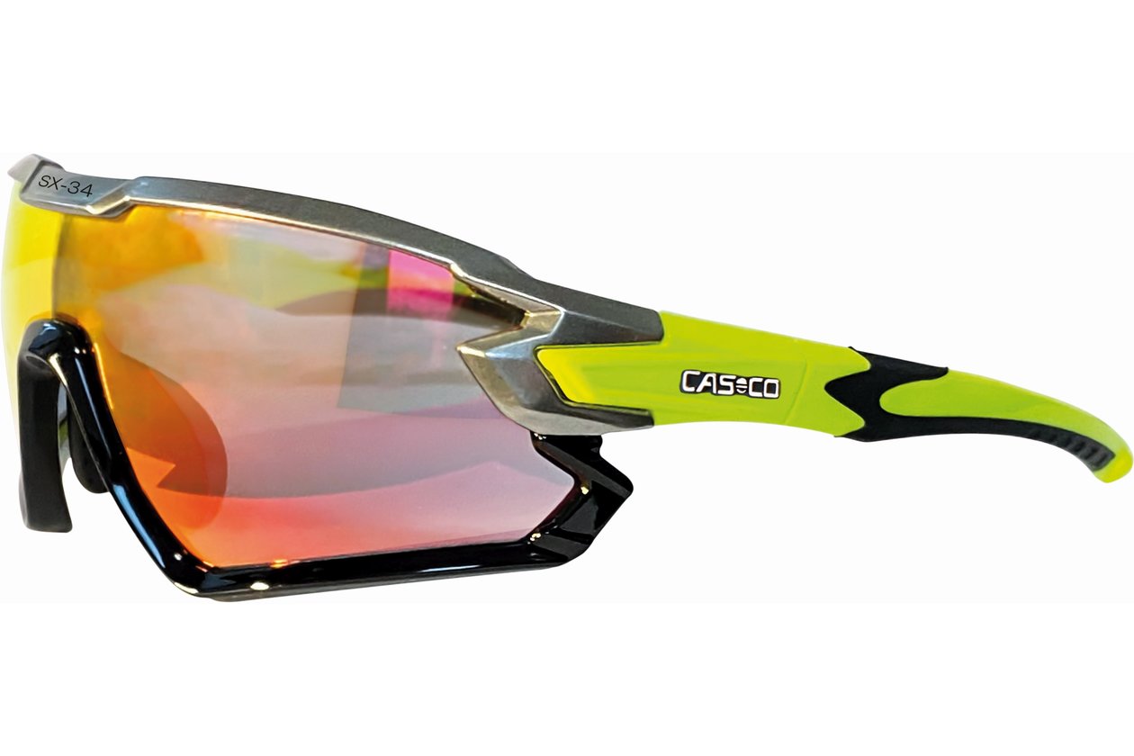 Casco SX-34 Carbonic schwarz neongelb Sonnenbrille