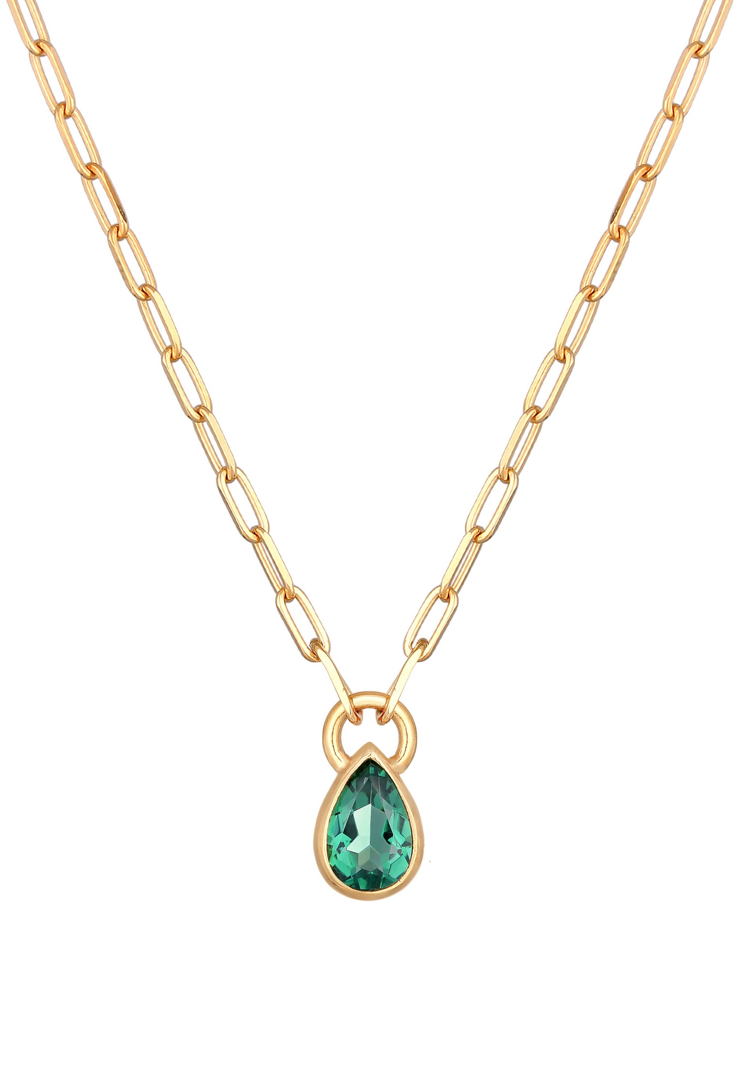 Collana con pendente a goccia da donna Elli PREMIUM in argento sterling 925 rodiato con quarzo