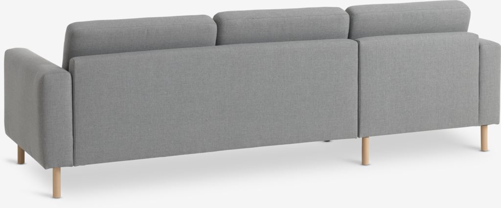 Sofa SVALBARD z leżanką SVALBARD jasnoszara
