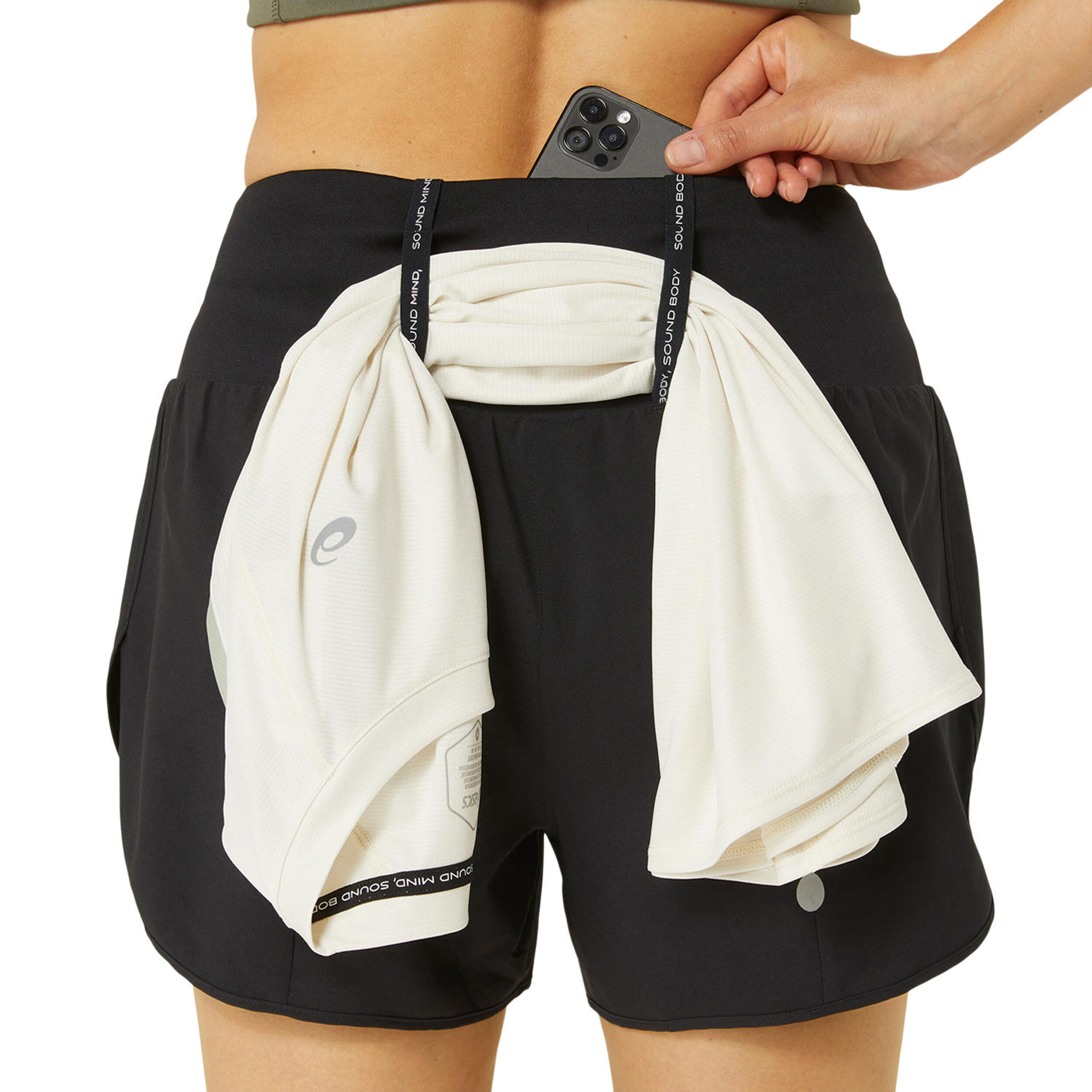Road 3.5 Inch Laufshorts Damen - Schwarz