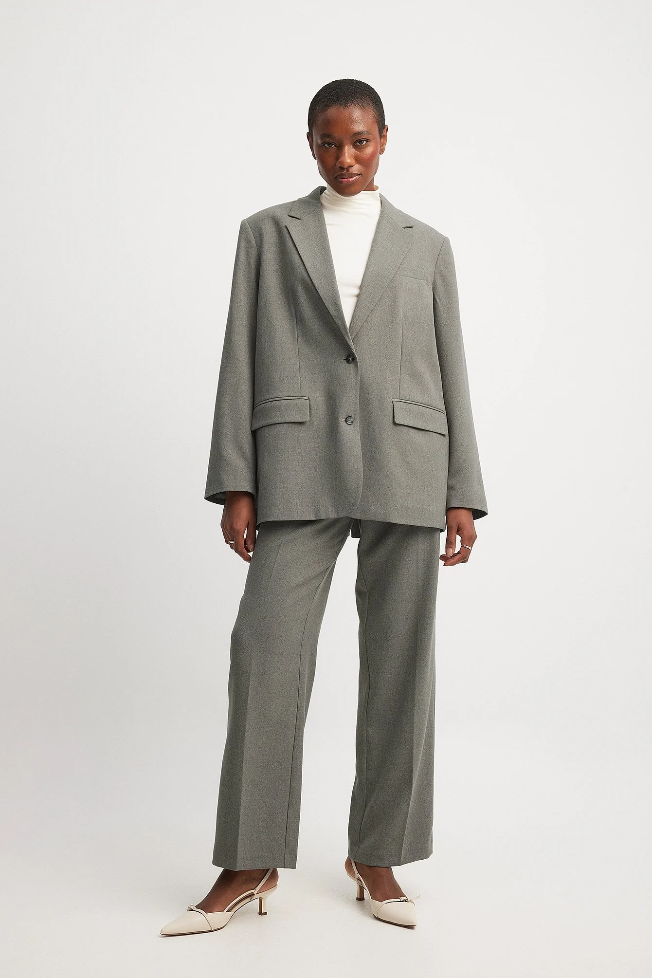 Oversize-Blazer aus Melange