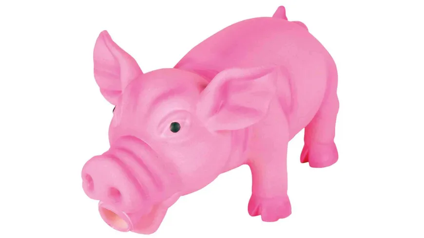 Trixie Latex Schwein mit Original-Tierstimme 17 cm Hunde Spielzeug