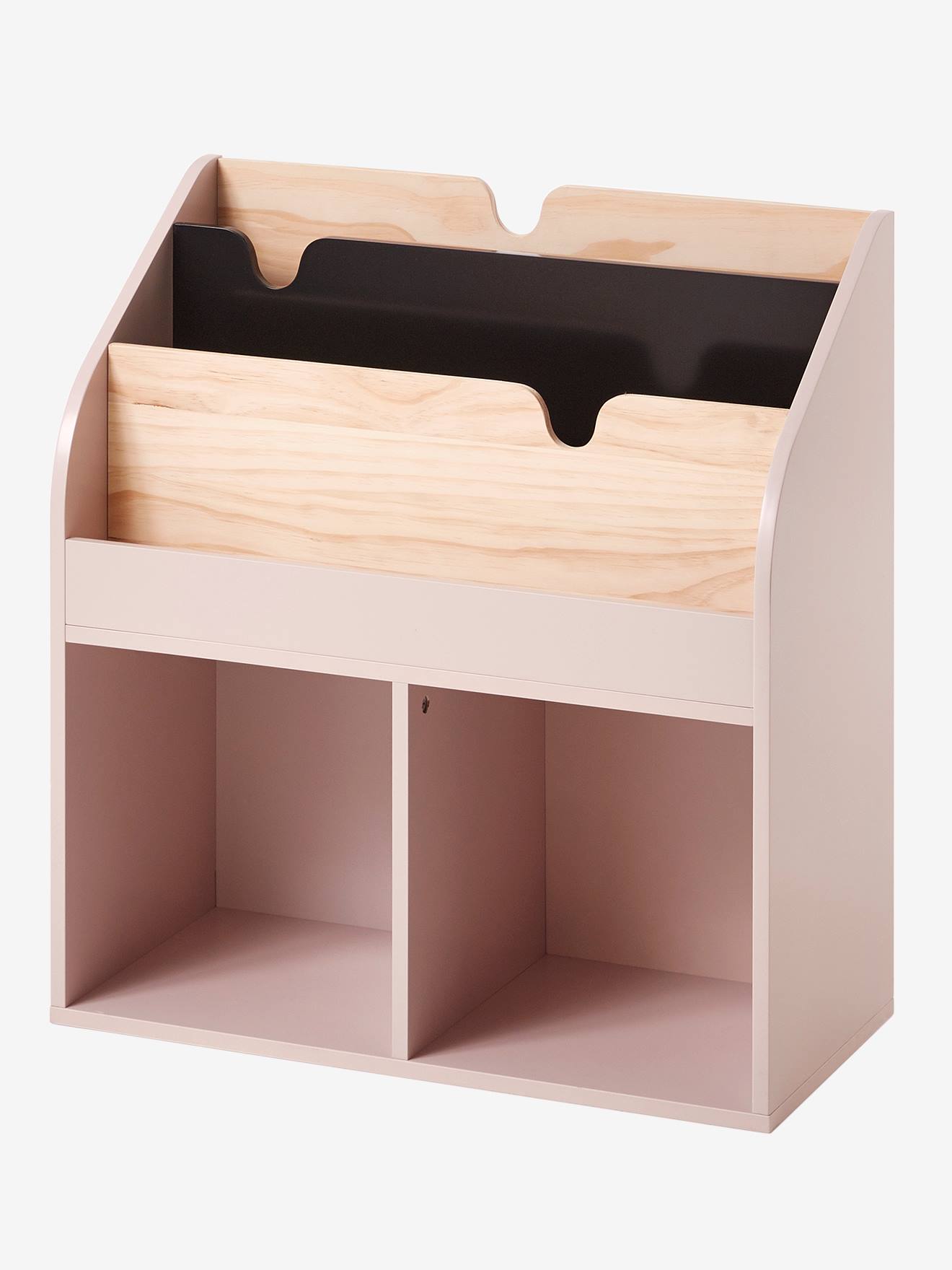 Vertbaudet Kinder Bücherregal SCHOOL, 2 Fächer - rosa