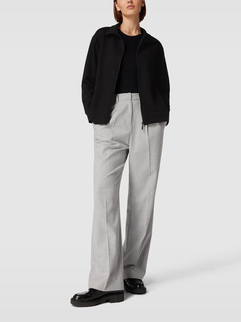 Sweatjacke mit Stehkragen in schwarz