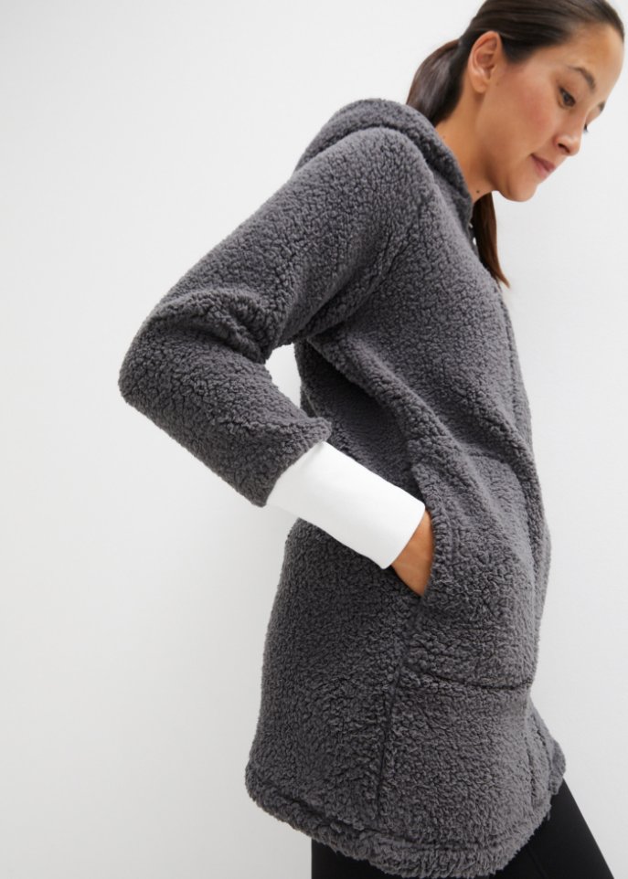Teddy-Fleece Jacke, Oversized