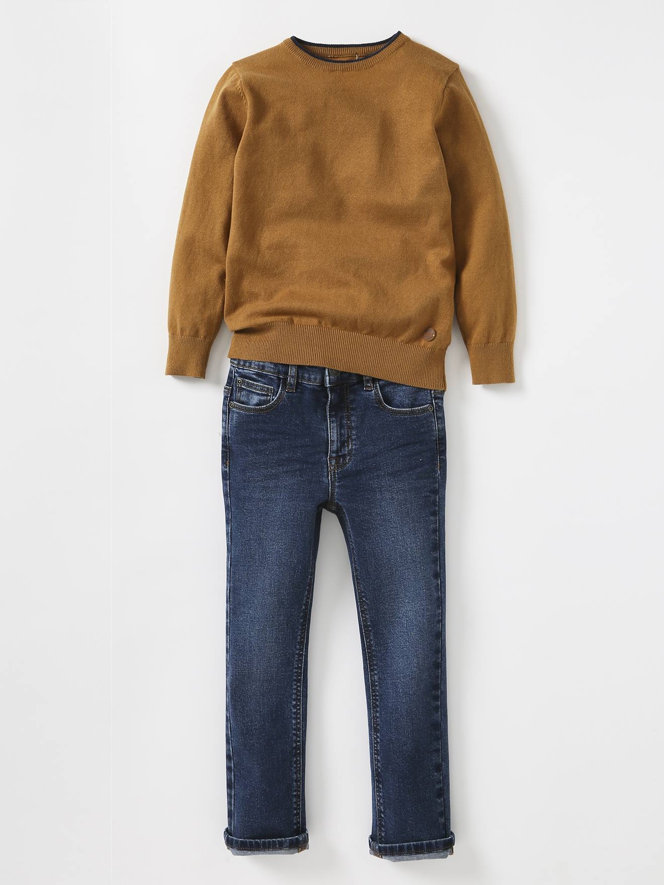 Jean slim Basics garçon denim brut