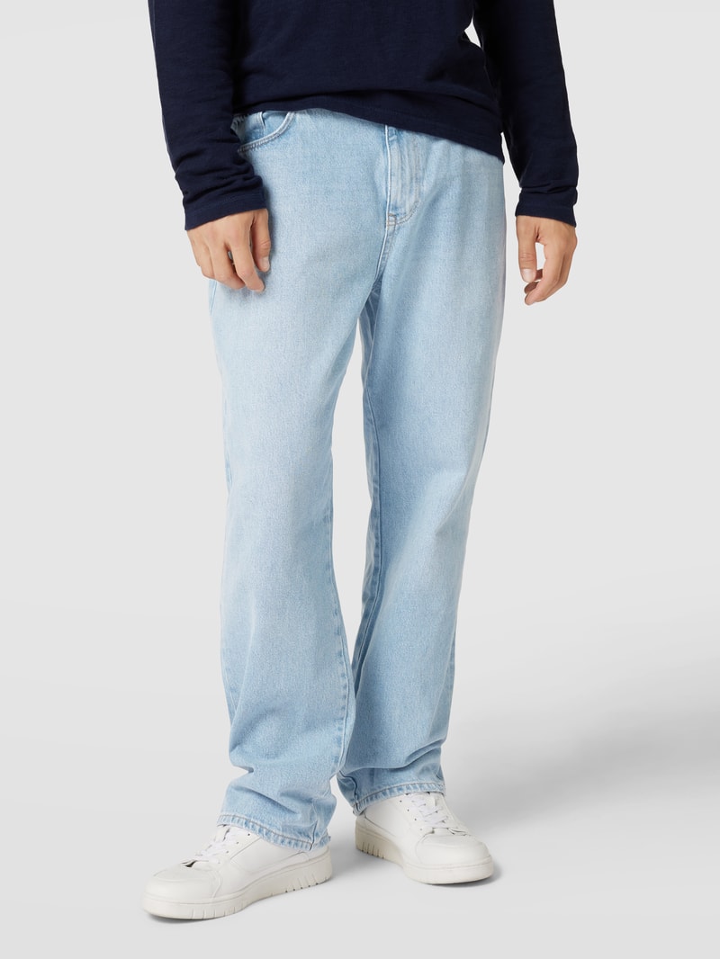 Baggy Fit Jeans mit Brand-Detail in hellblau