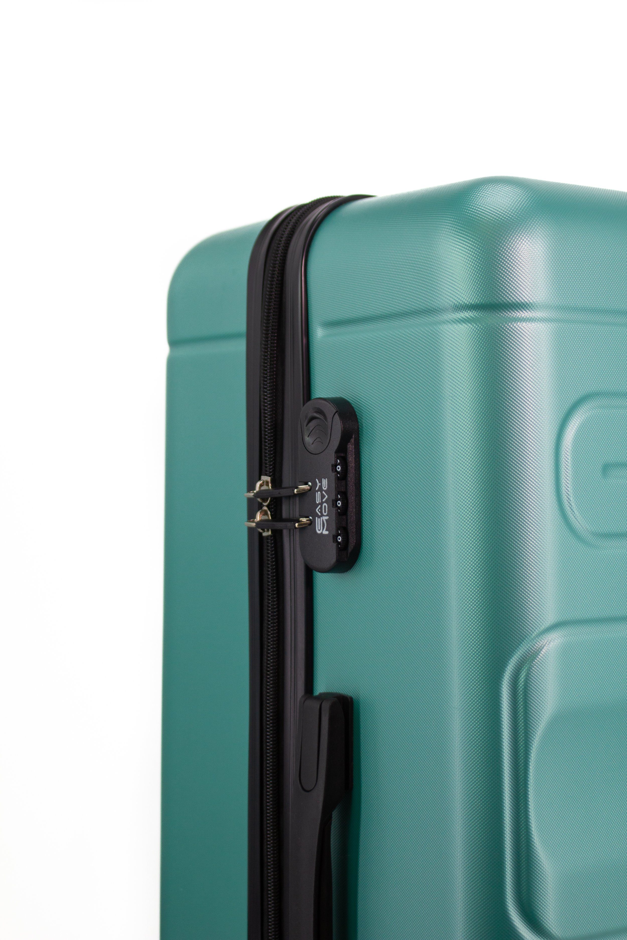 Easy Move Hartschalen-Trolley Jade 052, Reisekoffer Hartschalen-Koffer, 360° Doppelrollen, 100% ABS