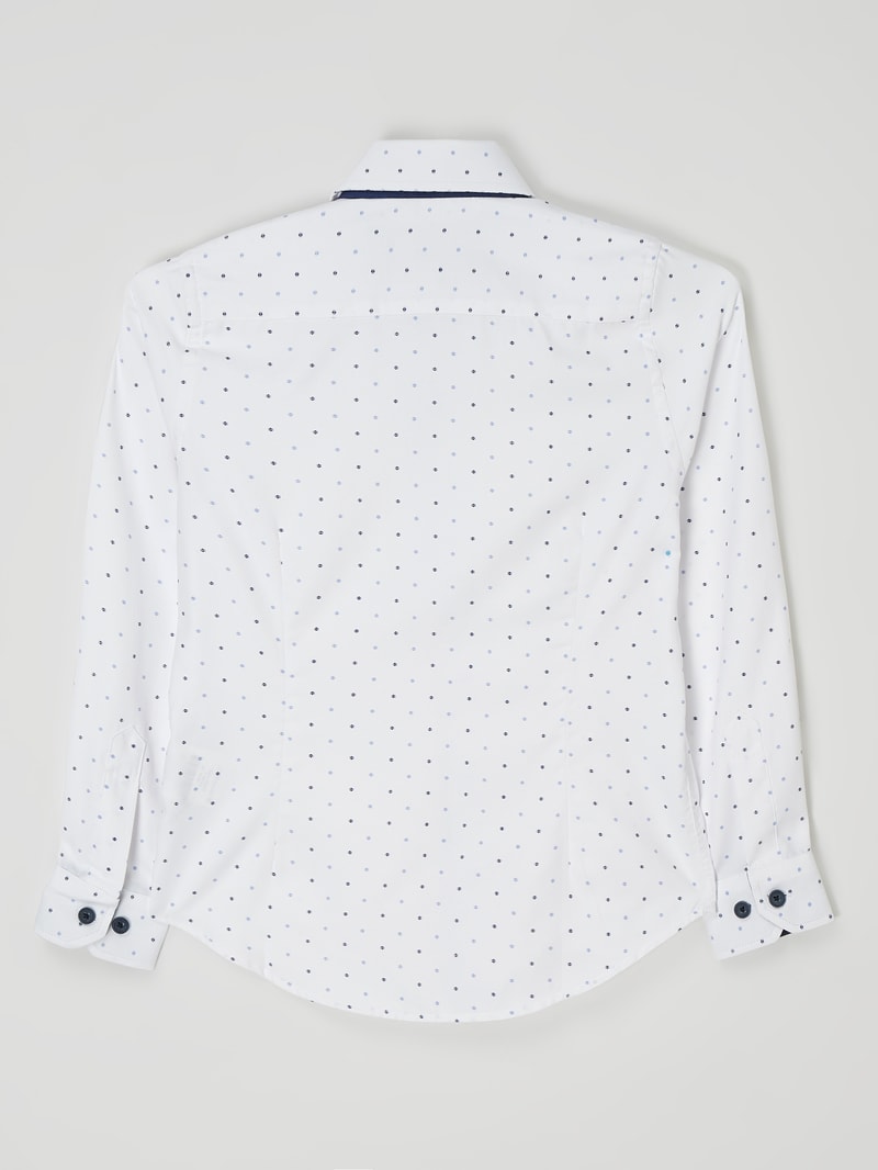 Slim Fit Hemd aus Baumwollmischung in weiß