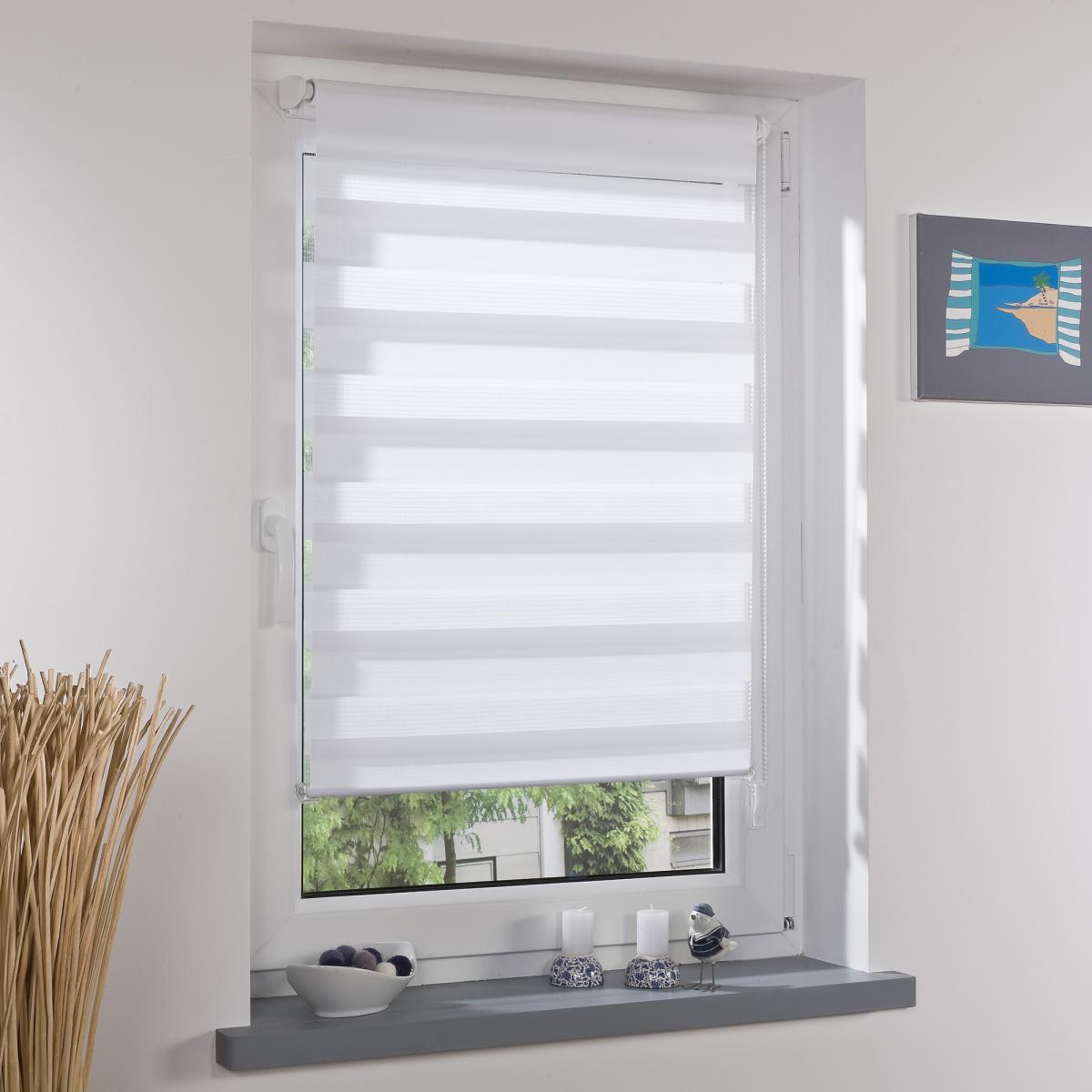 Bella Casa Duo-Rollo mini 60 x 210 cm weiß