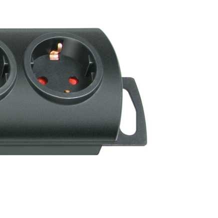 Brennenstuhl 1153300128 Primera-Line 8-fold svart 2 m H05VV-F 3G1.5