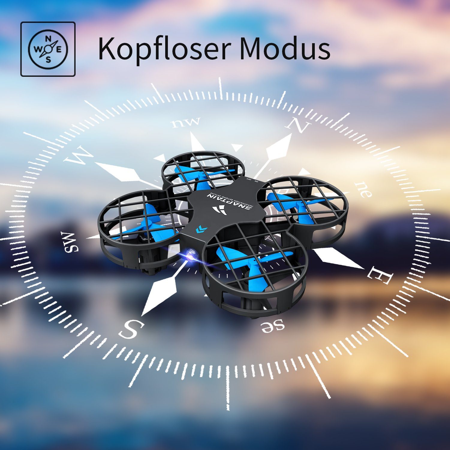 SNAPTAIN H823H PLUS Drohne (RCDrone Quadrocopter Helikopter mit Höhehalten Kopfloser Modus 3DFlips)