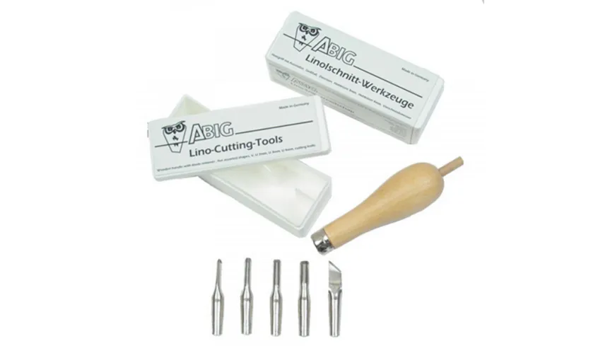 Linol-Schnittgarnitur-Set 6teilig